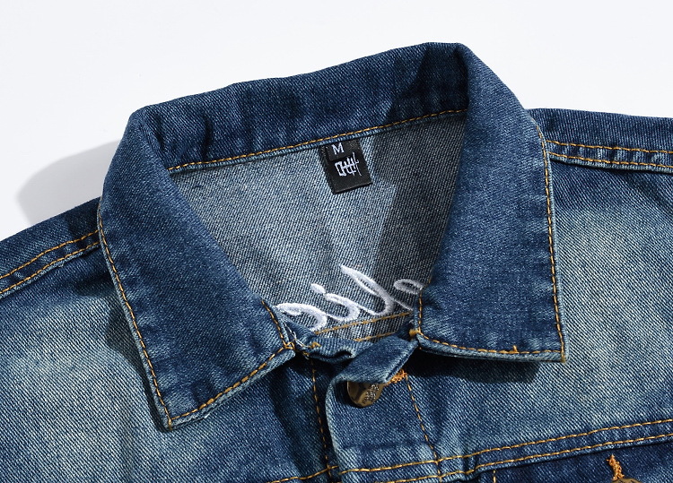 Large Size Korean Style Original Fashionable Men's Denim Vest Men's Denim Vest Shoulder Embroidered Casual Vest