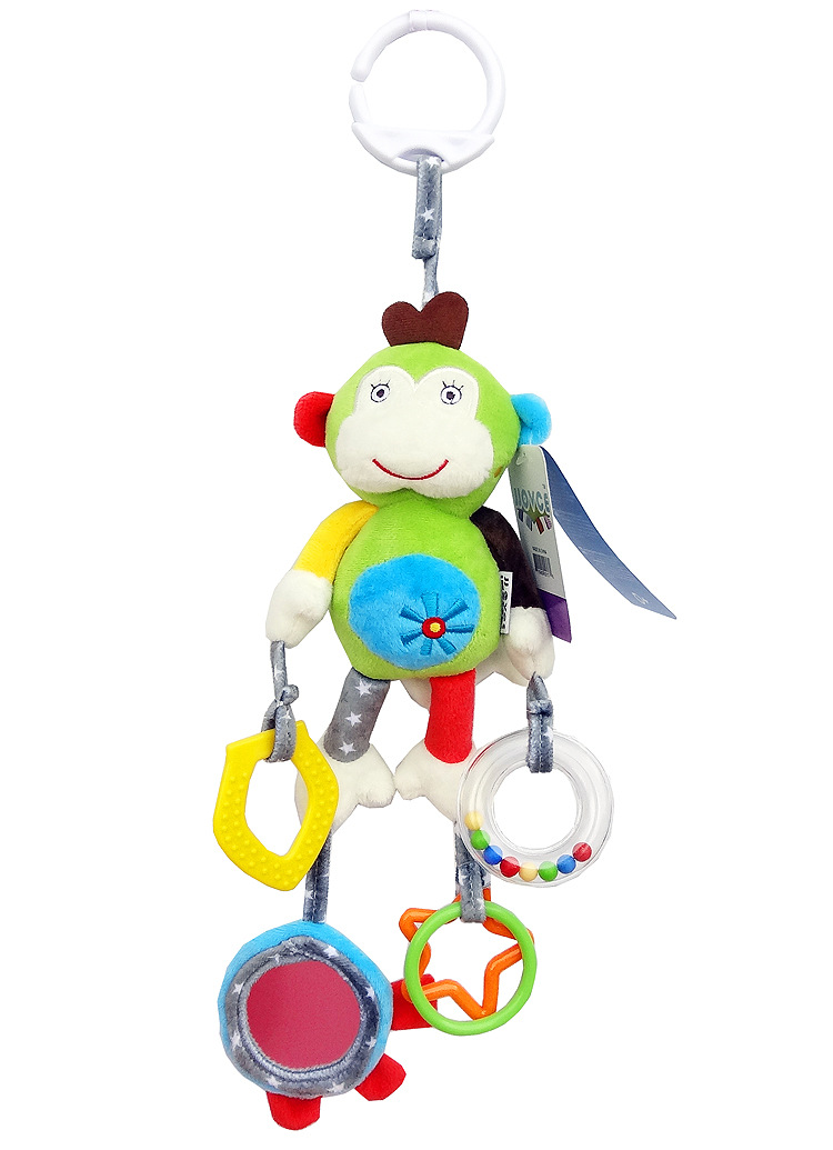 JJOVCE baby puzzle soothing doll multifunctional animal bed Bell bed hanging cart pendant baby cloth play doll