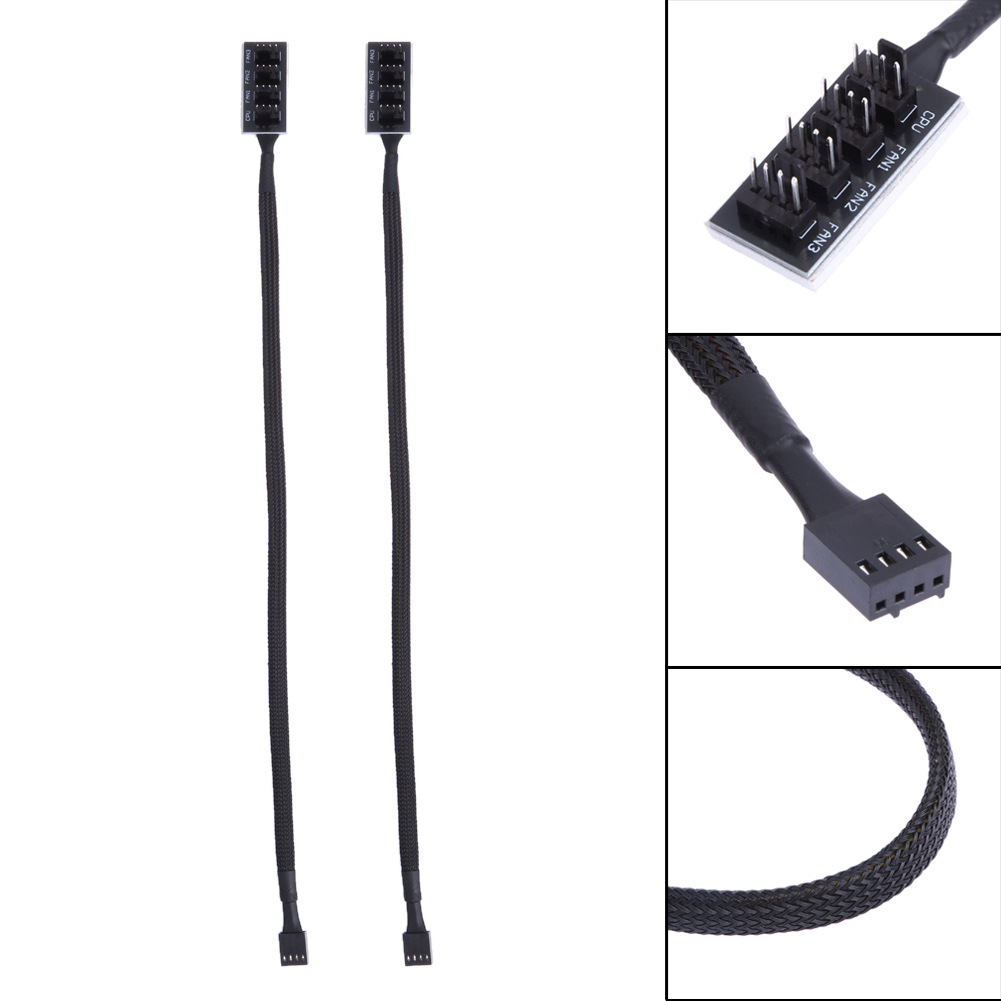 Motherboard 4-pin PWM hub chassis fan extension cable computer temperature control speed control board Fan Hub wholesale