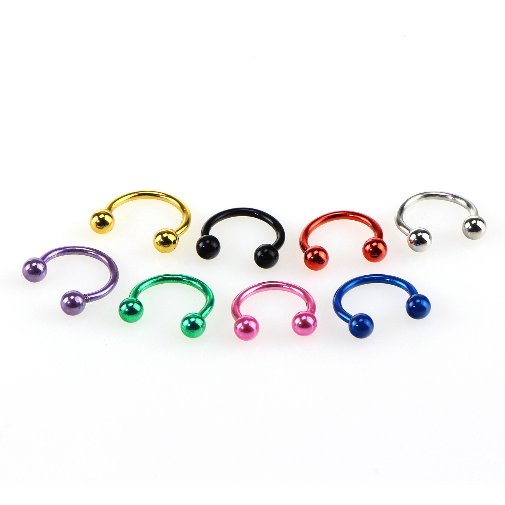 Manufacturers stainless steel eyebrow nail Golden titanium steel eyebrow nail C- bar breast ring nose ring female ring puncture lip nail