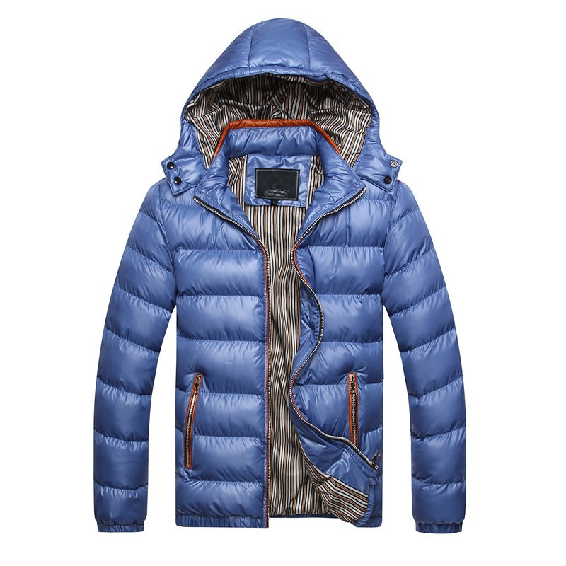 Amazon Foreign Trade Men's Autumn and Winter New Cotton Clothes Men's Korean Style Stand Collar Men's Slim-fit Warm Men's Cotton-padded Jacket
