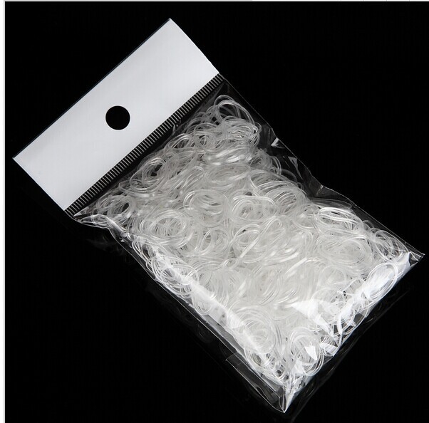Transparent Rubber Band Medium Size Rubber Band Foreign Trade Hair Band Hair Rope Children's Hair Rope Braided Hair Workers Tie Hair Headwear