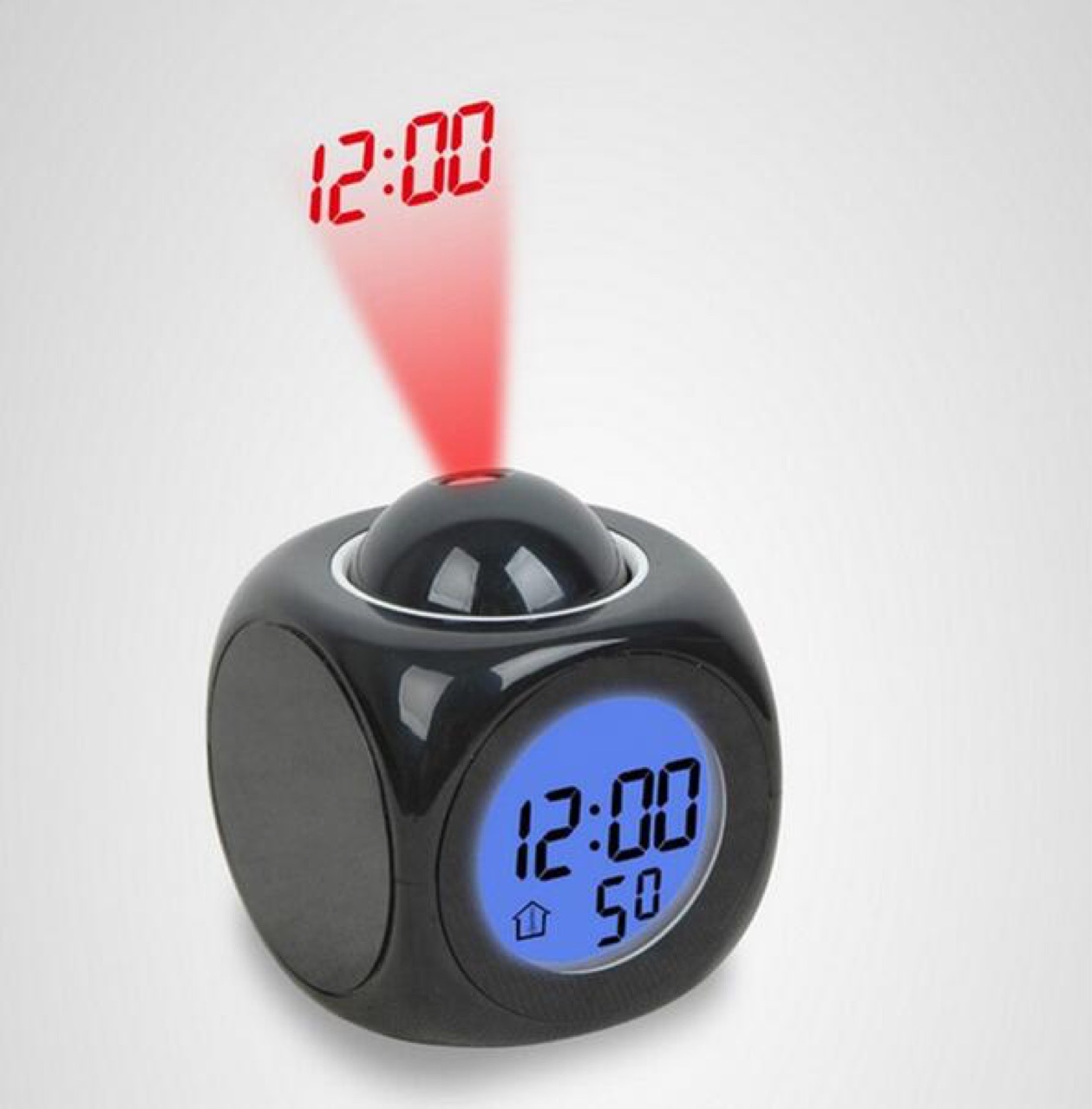 English voice projection clock calendar
