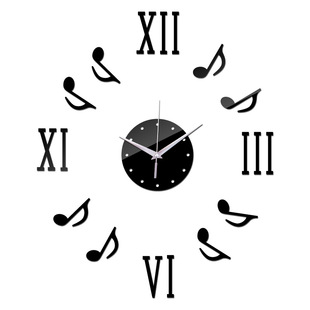 Factory direct DIY note digital mirror wall clock 3D three-dimensional environmental protection wall stickers clock home decoration mute wall