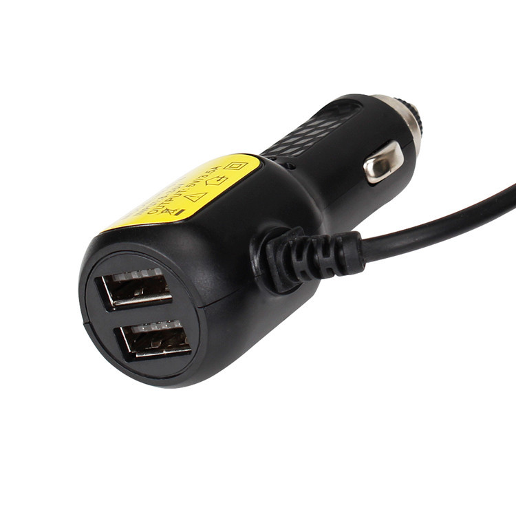 Driving recorder car charger truck car charger dual USB cigarette lighter car charger 3.5A GPS navigation car charger 3.5 meters