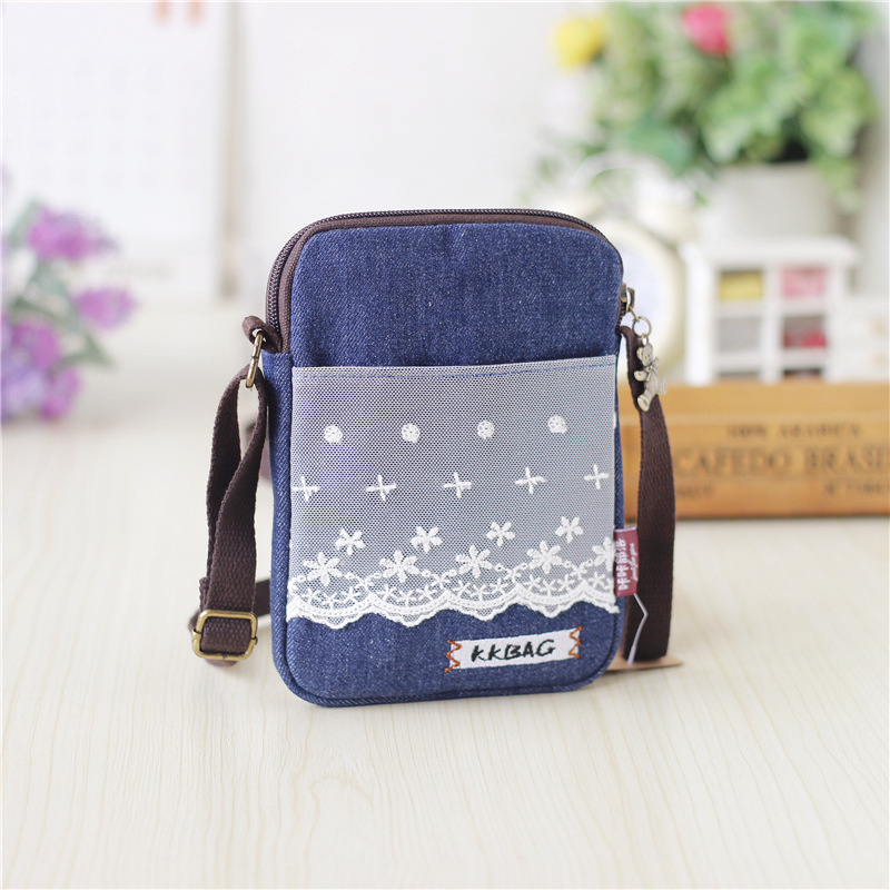 New Fashion Fabric Mobile Phone Bag Mini Small Bag Shoulder Crossbody Bag Women's Coin Purse Mobile Phone Bag