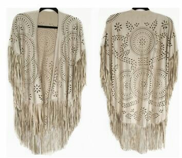 European and American shawl summer new women's top tassel shawl retro simple suede cape production Wholesale