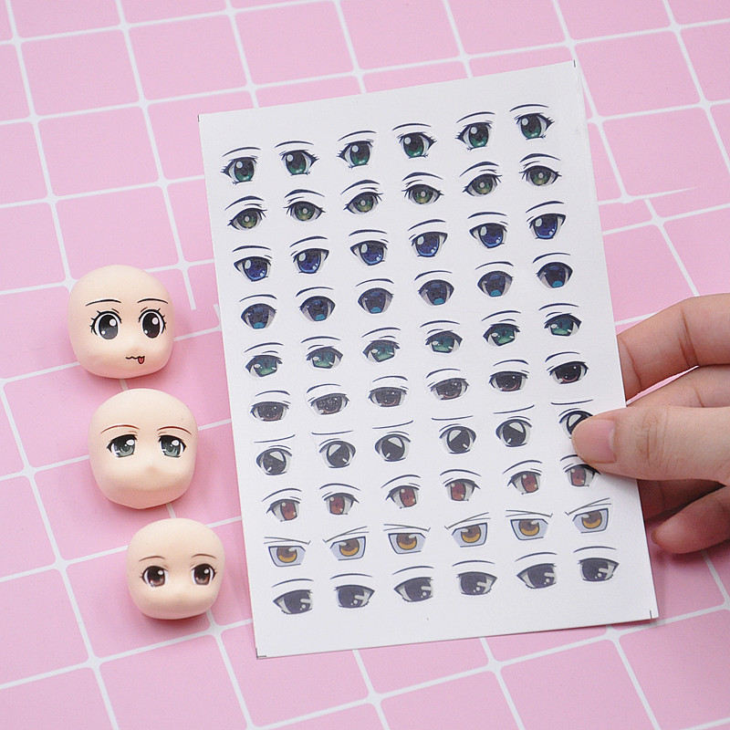 Сверхлегкая Глиняная фигурка ручной работы DIY аксессуары BJD самодельный материал анимация Q версия мультфильм глаза водная наклейка
