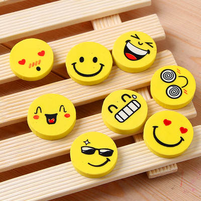 Cute Expression Cartoon Smiley Eraser Gifts Smiley Eraser Learning Stationery Gifts