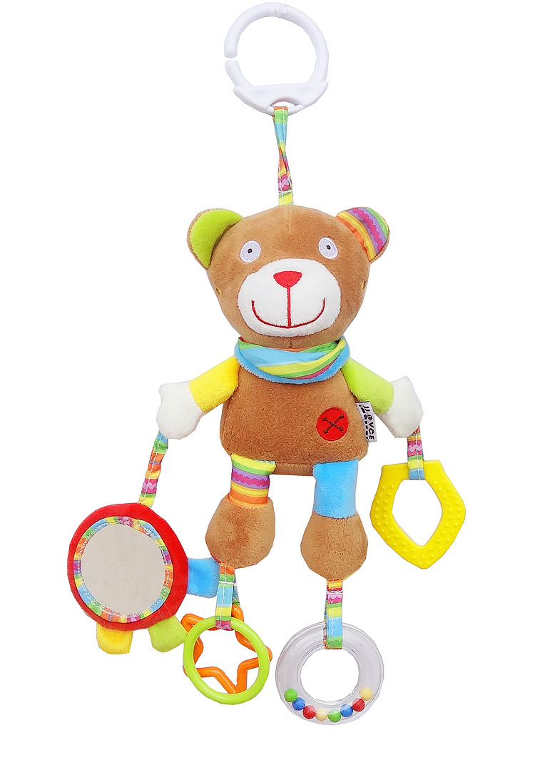JJOVCE baby puzzle soothing doll multifunctional animal bed Bell bed hanging cart pendant baby cloth play doll