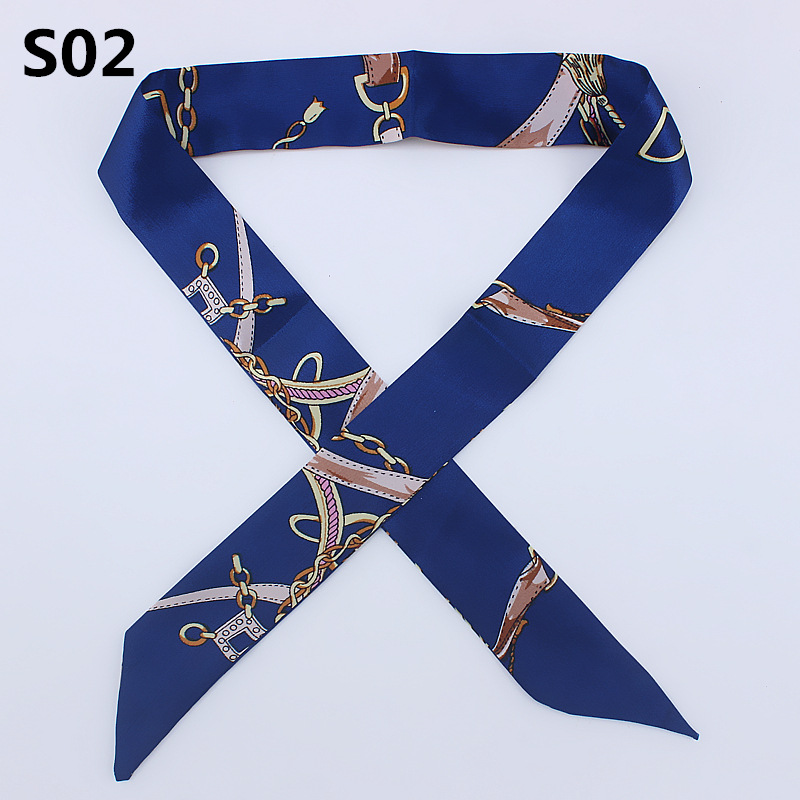 Xiangchen New Style Slender Tape Handle Silk Scarf Small Ribbon Decorative Bag with Women's in stock Small Scarf