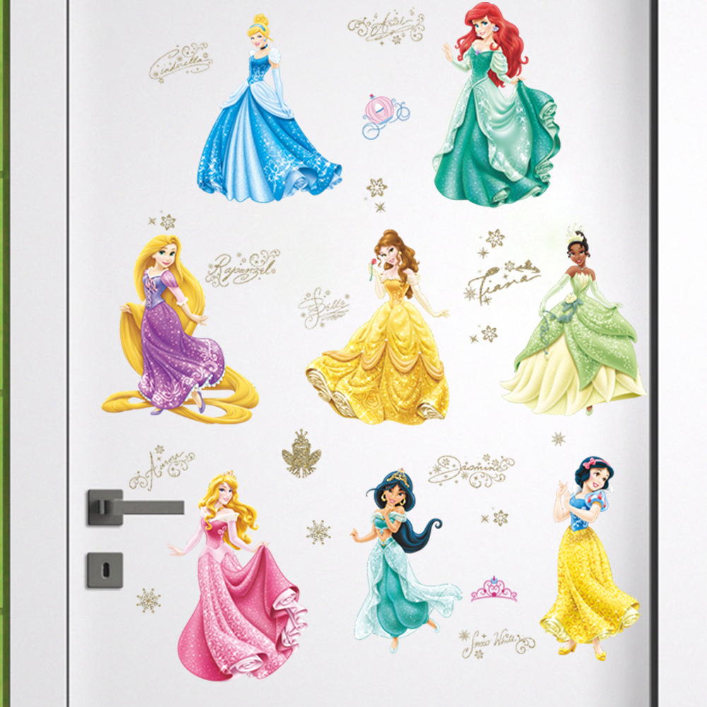 New 14151 Cartoon Snow White Children's Room Kindergarten Environment Layout Removable Wall Sticker Sticker
