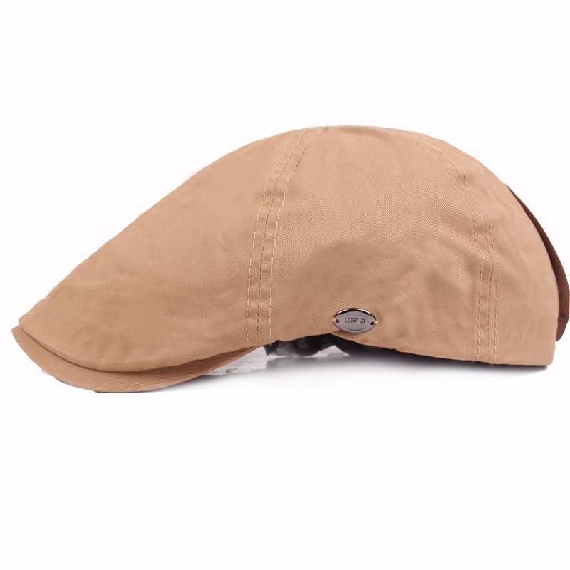 Hat men's summer solid color beret casual Joker cap Korean tide forward cap middle-aged hat wholesale