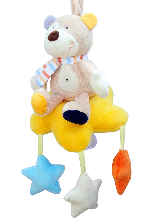 JJOVCE Baby Bed Bell 0-1 Years Old Coil Music Bell Plush Cart Pendant 3-12 Months Toy