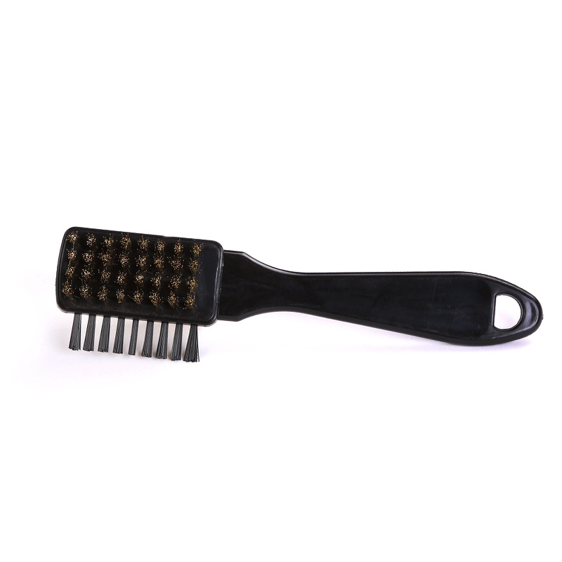 Yellow handle suede brush suede shoe brush suede shoe brush scrub suede cleaning special brush 3-side shoe brush