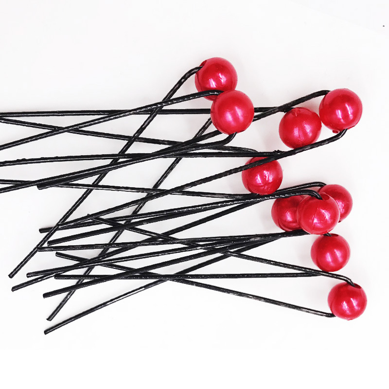 Hot selling bridal artificial pearl hair fork U-shaped clip glossy round beads hairpin hairpin headdress gift wholesale