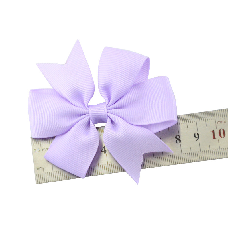 Children's hair accessories shoes and hats clothing supply hot V-shaped dovetail rib with bow without hairpin 30 colors