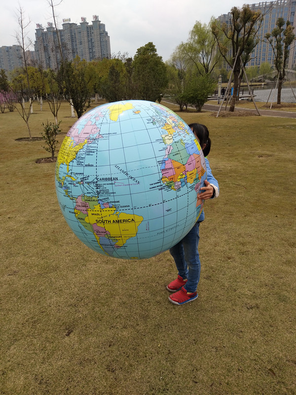 90cm大サイズの空気入り地球儀教育道具立体英語版地図ボール児童地理啓蒙教具|undefined
