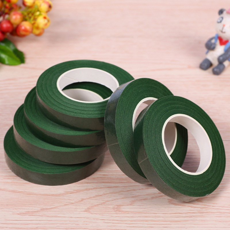 Factory direct supply floral tape strong high adhesive packaging material bouquet gardening green tape DIY material