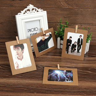 Kraft cardboard picture frame creative fashion hanging paper photo frame photo wall 34567-inch table