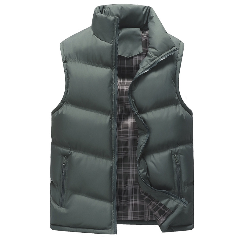 Perennial supply of European size men's cotton-padded jacket youth cotton-padded warm padded jacket down cotton-padded vest winter cotton-padded vest