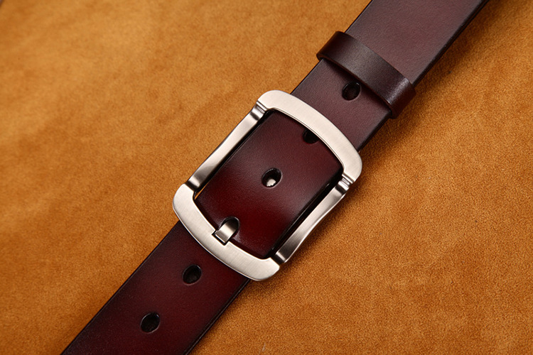 Produttori popolari all'ingrosso cintura da uomo in pelle di vacchetta con fibbia ad ardiglione a due strati cintura da uomo retrò versatile da lavoro_voghion.com