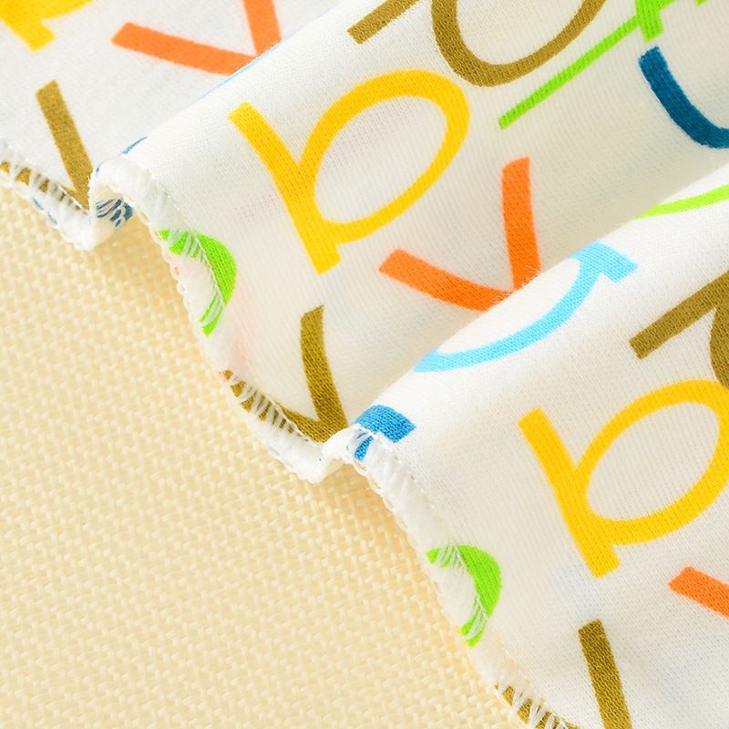 Baby's Spit Towel Baby's Pure Cotton Triangle Towel Double Layer Cartoon Printed Baby's Triangle Spit Towel Children's Bib