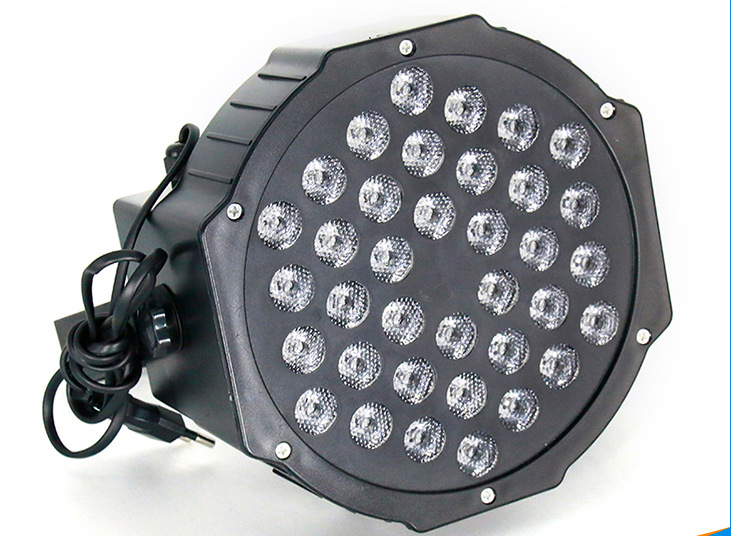 LED mini 36 pieces of dyed light voice control DMX stage light 1W plastic flat light factory outlet