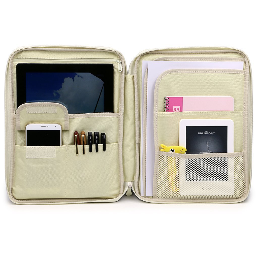 New zipper multifunctional A4 file bag storage bag portable iPad computer bag waterproof Oxford cloth office materials