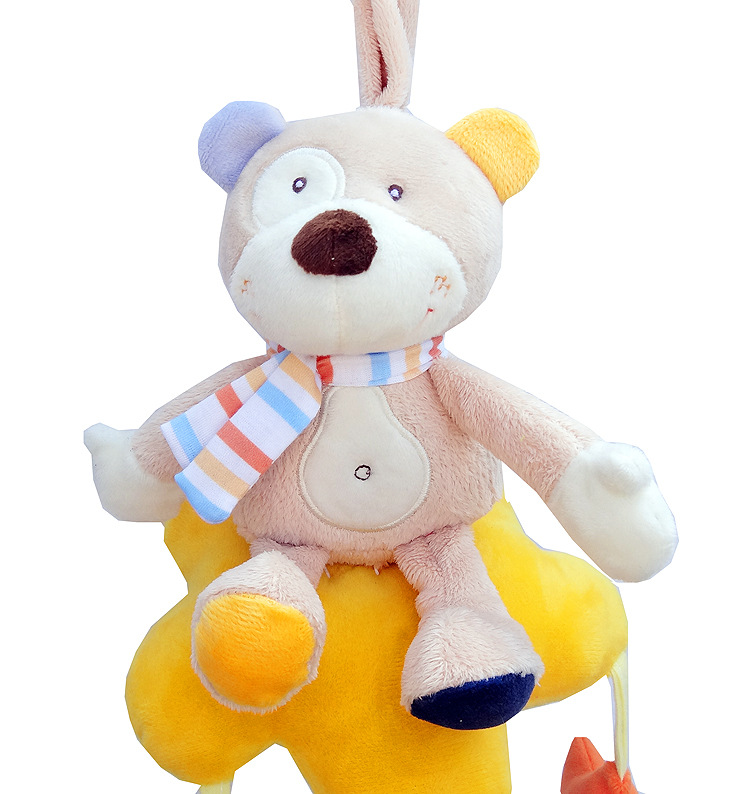 JJOVCE Baby Bed Bell 0-1 Years Old Coil Music Bell Plush Cart Pendant 3-12 Months Toy