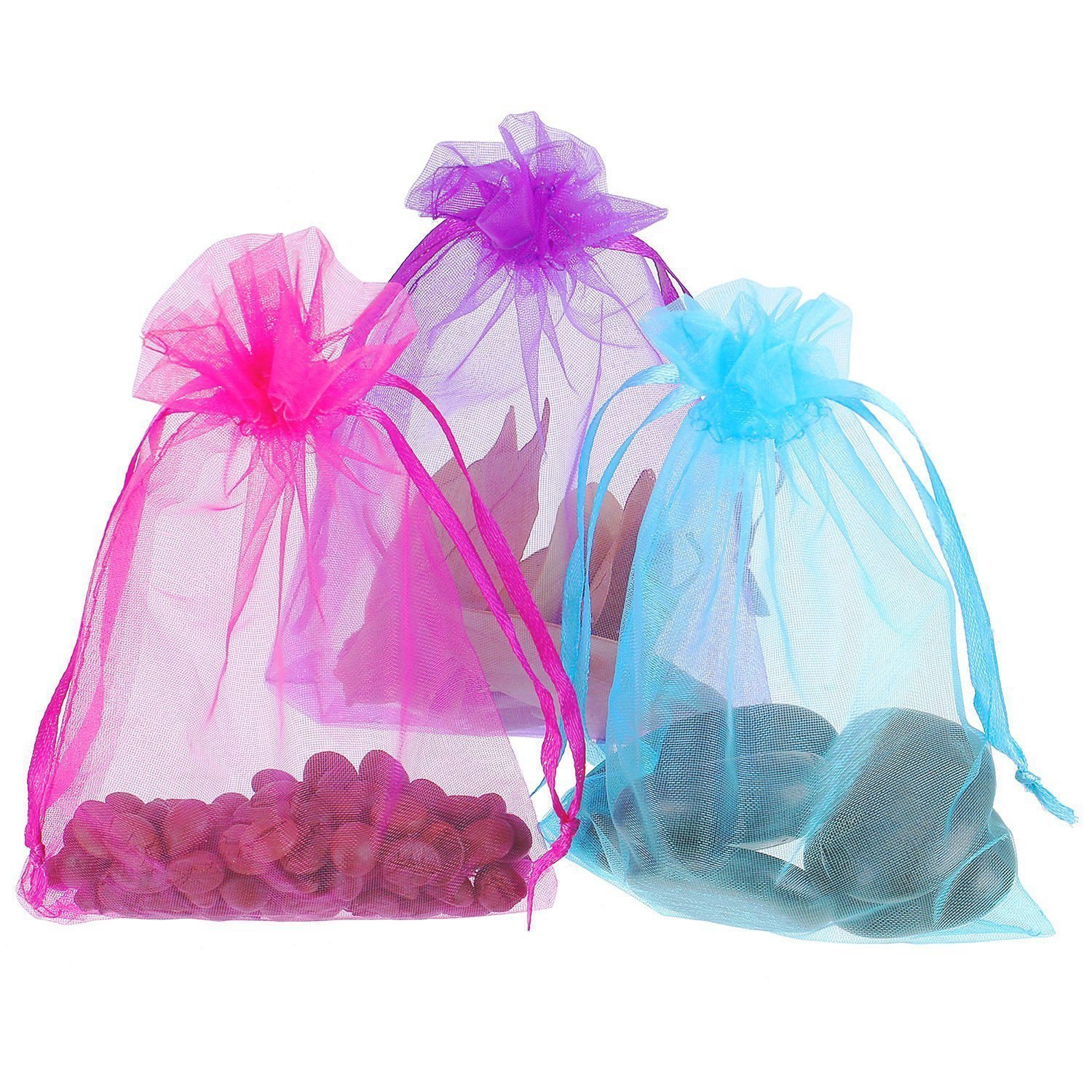 Drawstring Corset Jewelry Bag Solid Color Candy Bag Organza Gift Bag Cosmetic Bag Mesh Corset Pocket in stock