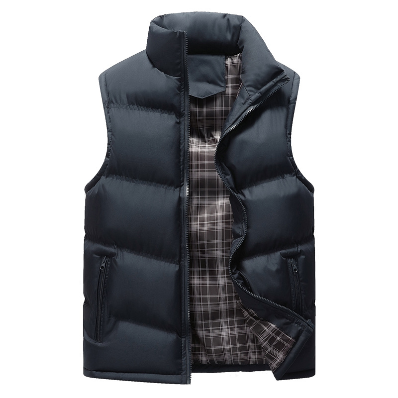 Perennial supply of European size men's cotton-padded jacket youth cotton-padded warm padded jacket down cotton-padded vest winter cotton-padded vest