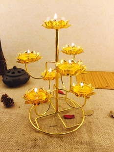 For lamp three-layer seven-star butter lamp holder butter lamp holder manufacturers wholesale for candles