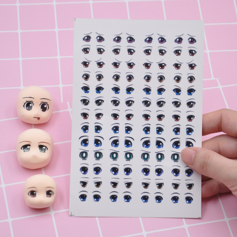 Сверхлегкая Глиняная фигурка ручной работы DIY аксессуары BJD самодельный материал анимация Q версия мультфильм глаза водная наклейка