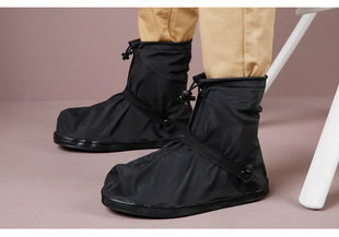 Yuyisi covered thickened sole rain-proof shoe cover low-cut pure black rain shoe cover one-piece delivery men's and women's boots