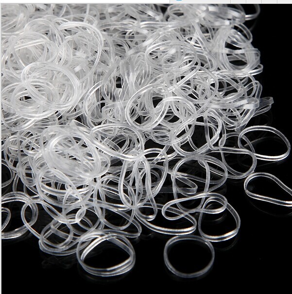 Transparent Rubber Band Medium Size Rubber Band Foreign Trade Hair Band Hair Rope Children's Hair Rope Braided Hair Workers Tie Hair Headwear