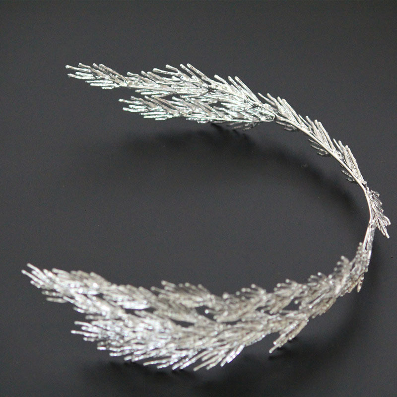 Chinese Bride Headwear Ancient Costume Exquisite Leaves Alloy Hair Comb Wholesale Wedding Big Crown Children Princess Accessories