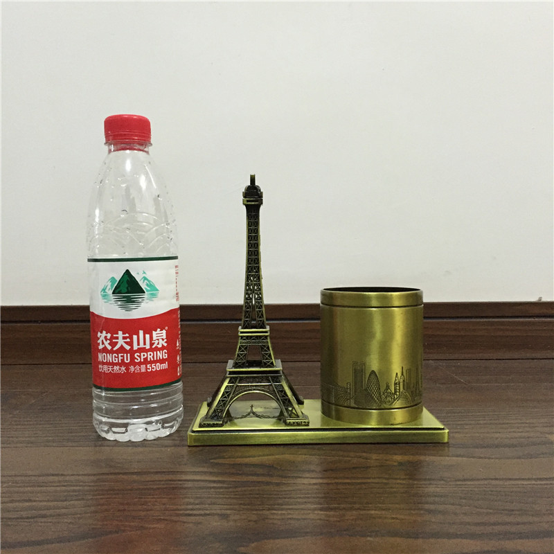 Paris Eiffel Tower Pen Holder Metal Crafts Office Ornaments Home Creative Decoration Business Gifts