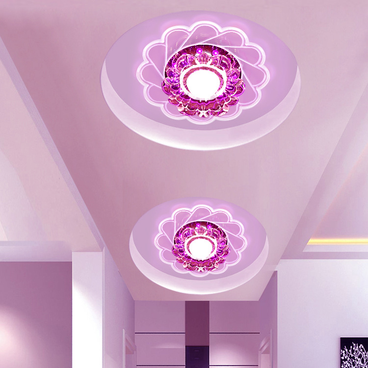 Aisle light led Corridor light hallway spotlight crystal ceiling light round simple modern ceiling living room Downlight