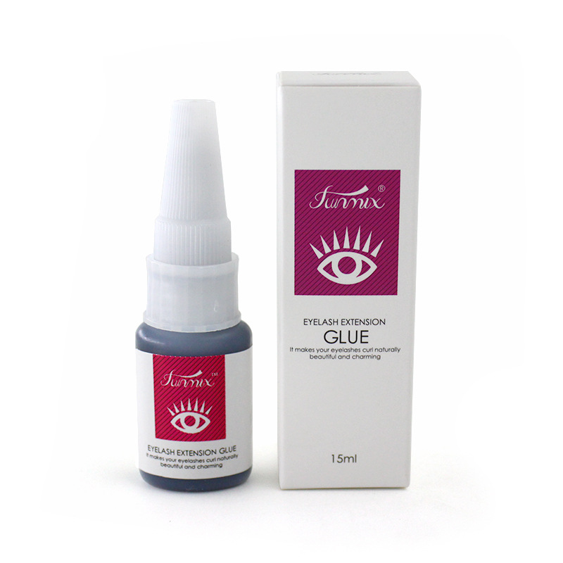 FUNMIX Lipici pentru gene cu grefă, lipici de practică, super lipicios, ferm, de lungă durată_voghion.com