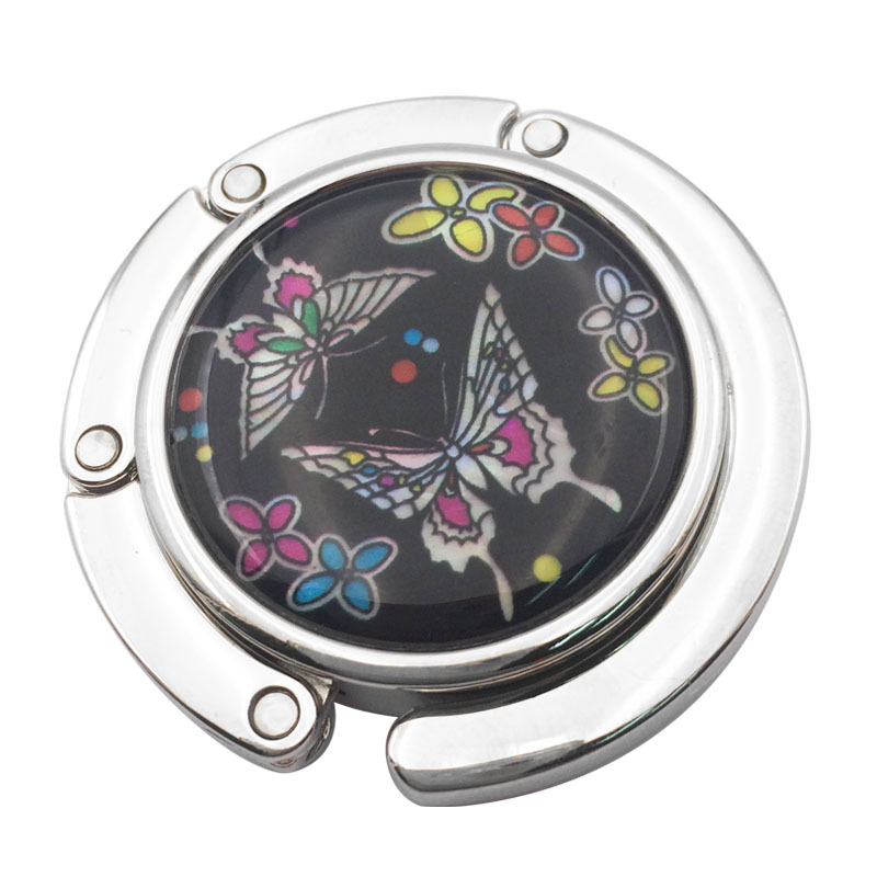 Spot Creative Imitation shell Peacock hanging hook hot creative round hanging bag machine table folding portable hook hook