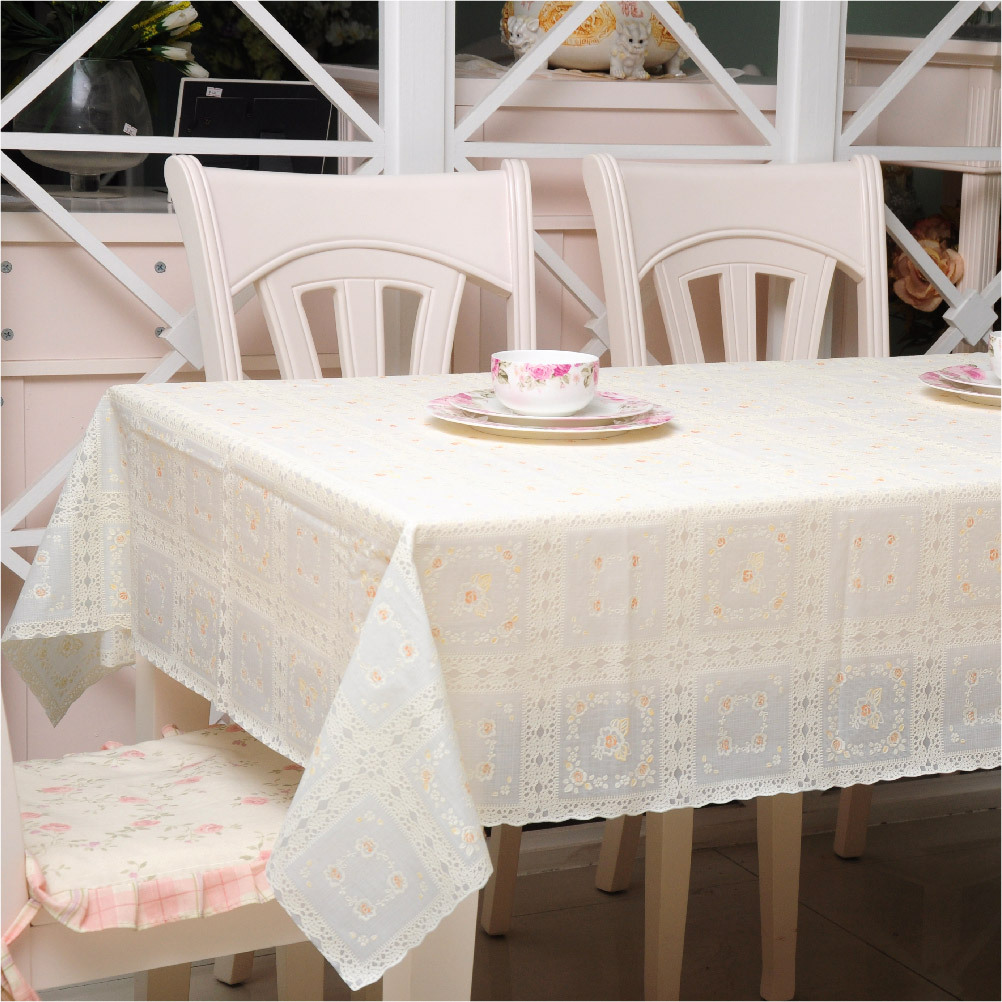 Factory Direct pvc tablecloth lace new tablecloth waterproof anti-scald oil-proof home hotel wholesale and retail