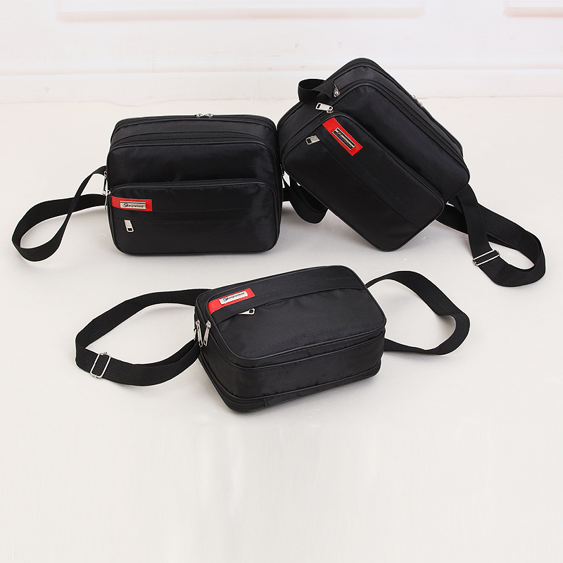 Wholesale nylon men's shoulder bag casual messenger bag men's zipper sports pouch men's change clutch bag