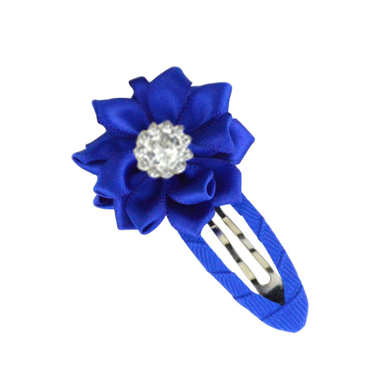 Korean version of children's jewelry wholesale multi-angle sunflower ribbon flower Hemming hair clip cute princess side clip accessories