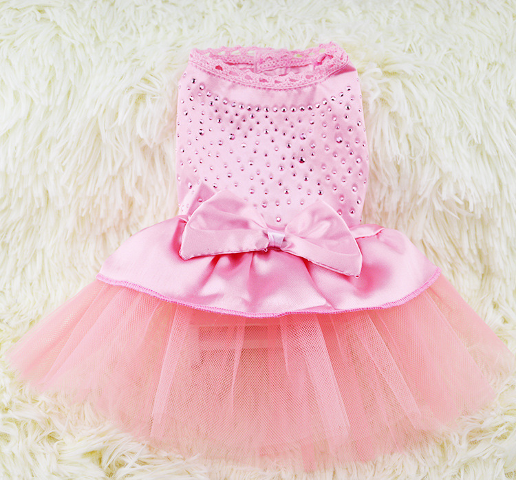 新しいペットの服の犬のスカートの子供の猫の春夏の項のテディの小さい王女の蓬のスカートの項のテディの服|undefined