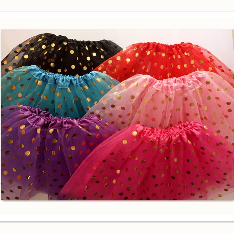 Foreign trade girls tutu skirt skirt skirt wholesale sequins bronzing polka dot European and American children ballet dance gauze skirt