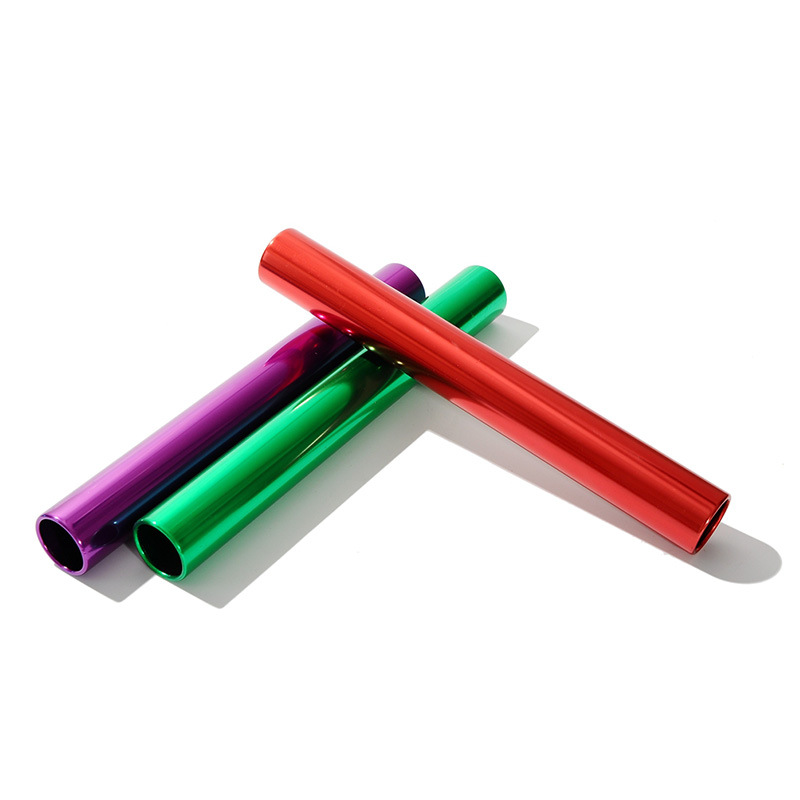 Aluminum alloy baton 3.8cm standard track and field competition baton running baton plating long-term supply