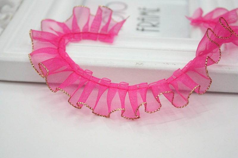 Spot DIY2cm single gold-edged yarn with toy woven skirt lace craft jewelry accessories discount lace