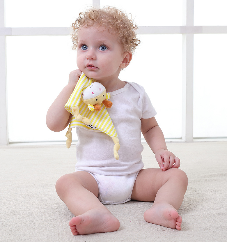 JJOVCE Baby New Super Soft Anchorage Towel Slippery Towel Animal Soothing Doll Plush Baby Toy