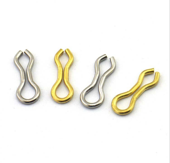 Gold silver plumb pin connector eight-ring fishing supplies fishing gear small accessories pin manufacturers straight